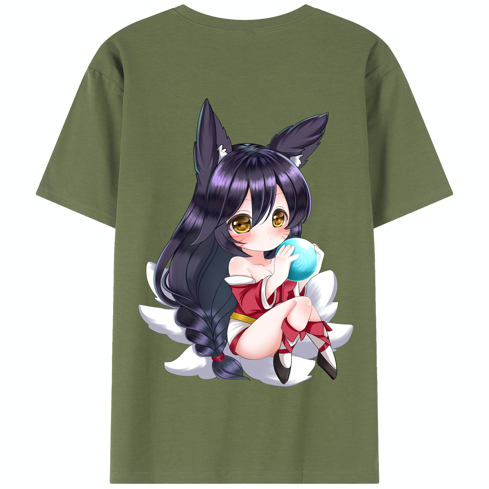 （画像用） リーグ・オブ・レジェンド League of Legends LOL 綿100％半袖Tシャツ（背面プリント）